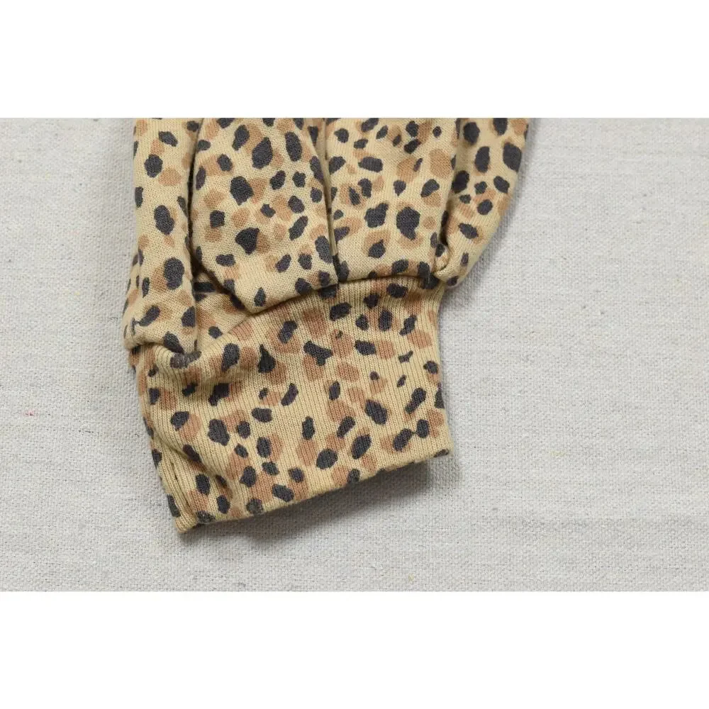Abercrombie & Fitch Soft A&F Collection Leopard Print Fleece Crewneck Sweatshirt - Picture 7 of 8
